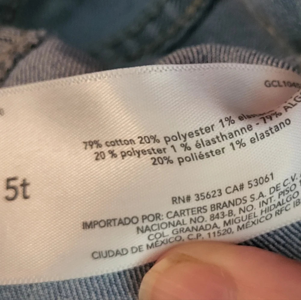 OshKosh B'gosh Toddler Girls' Denim Jacket in Light Blue - Size 5T